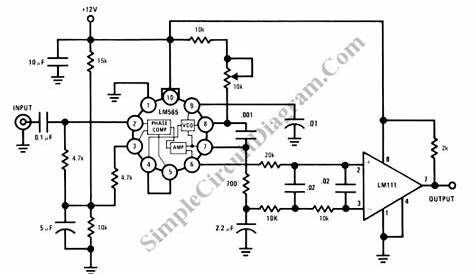 FSK Demodulator Using LM565 – Simple Circuit Diagram