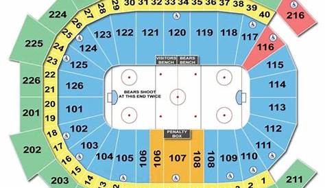 giant center seating chart rows