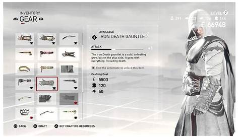 assassin's creed syndicate black leather gauntlet schematic location
