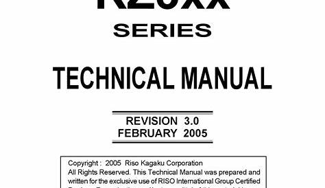 RISO RZ3XX SERIES TECHNICAL MANUAL Pdf Download | ManualsLib