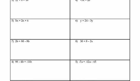 solving two step equations answers steps for worksheet pdf algebra