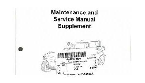 2004 Club Car FE350 Golf Cart Maintenance Service Manual Supplement