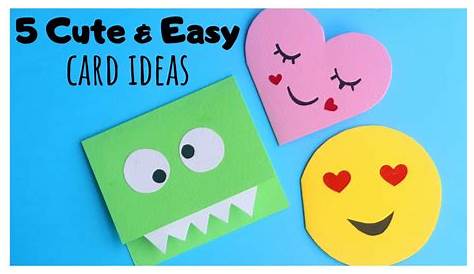 5 Cute & Easy Greeting Card Ideas | Paper Crafts for Kids | Handmade