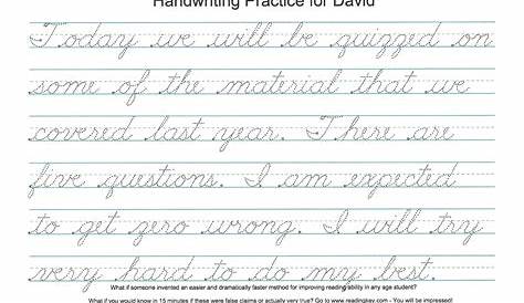 handwriting paragraph worksheet