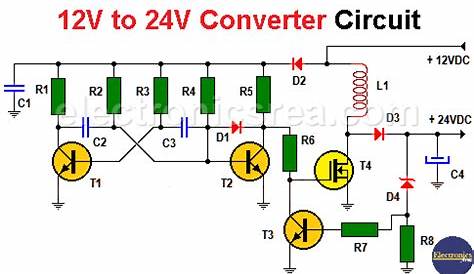 12V to 24V Converter Circuit - DC-DC Step Up Converter - Electronics