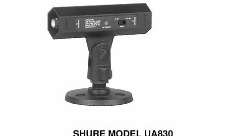 SHURE UA830 USER MANUAL Pdf Download | ManualsLib