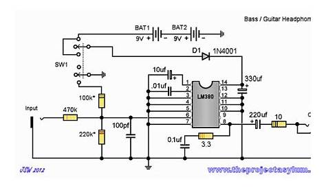 Headphone Circuit Diagram : Circuit-Zone.com - Electronic Projects