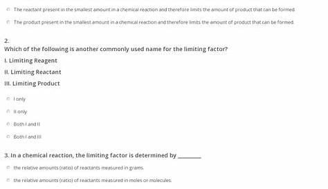 Quiz & Worksheet - Limiting Factor Principle | Study.com