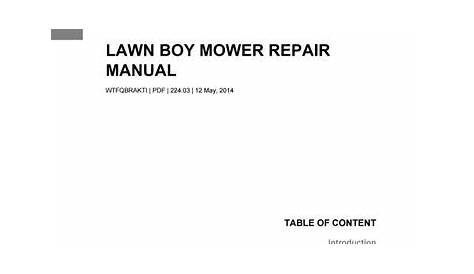 Lawn Mower Manual Pdf