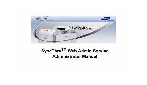 Samsung | M288x series | User manual | SyncThru Web Admin Service