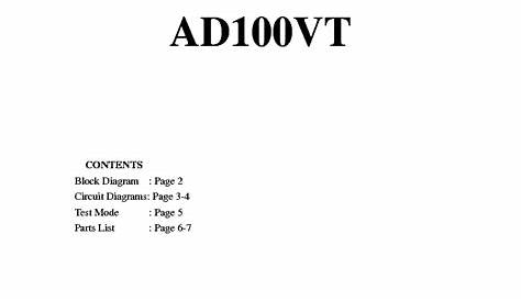 VOX AD100VT Service Manual download, schematics, eeprom, repair info