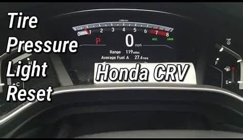 2019 Honda crv tires pressure light reset tpms Calibration tire - YouTube