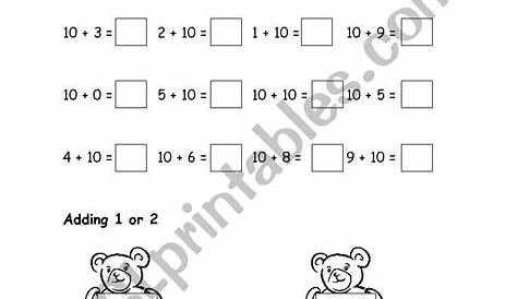 adding with 10 worksheet