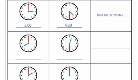 Elapsed Time Worksheets Printable
