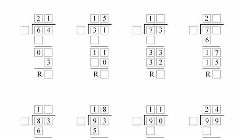 Solve the long division problems and determine the missing 1 digit