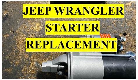Starter Replacement on Jeep Wrangler JK JKU 2007-2011 - YouTube