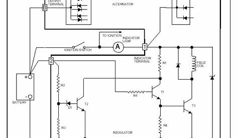 alternator regulator schematic diagram