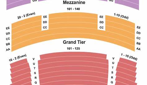 California Theatre Seating Chart - San Jose