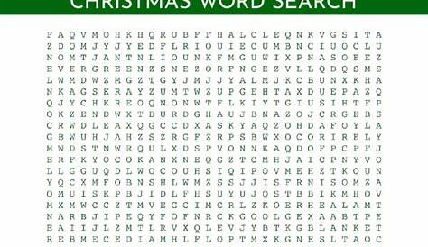 hard christmas word search printable