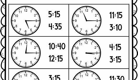 First Grade Telling Time worksheets | Made By Teachers