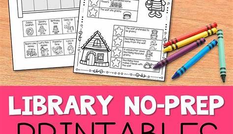 Library Skills No Prep Printables | Library skills, Library lesson