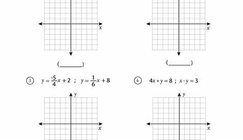 solving systems of linear equations by graphing worksheets answer key