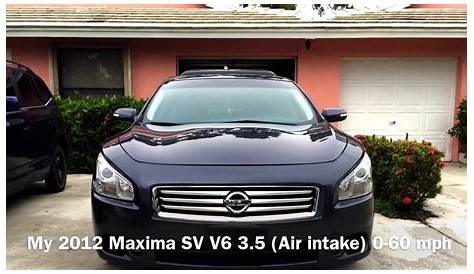 2012 Nissan Maxima 0-60 mph - YouTube