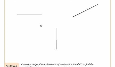 Perpendicular and Angle Bisectors Worksheet | Cazoom Maths Worksheets