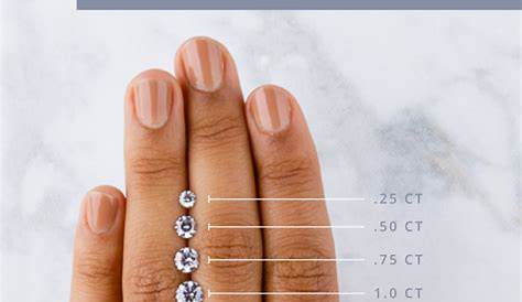 a woman's hand with diamonds on it and the text diamond carat comparison