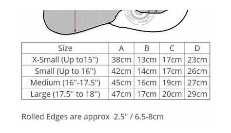 western saddle pad size chart