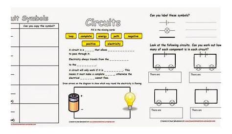 electrical circuit diagram worksheet
