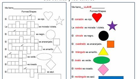 spanish colors worksheets
