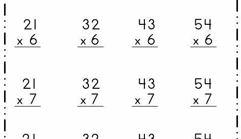 2 digit multiplication worksheet - double digit multiplication