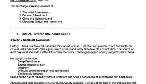 summary of treatment letter