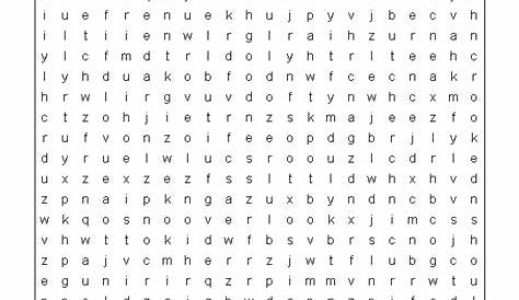 word search for 4th grade