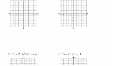 graphs of polynomials worksheets