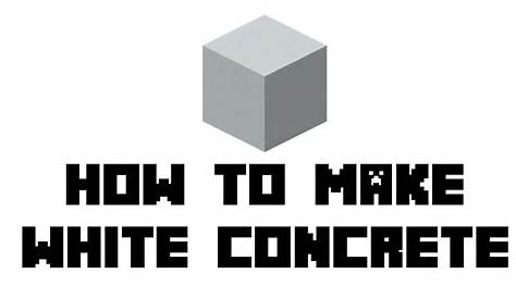 Minecraft: How to Make White Concrete - YouTube