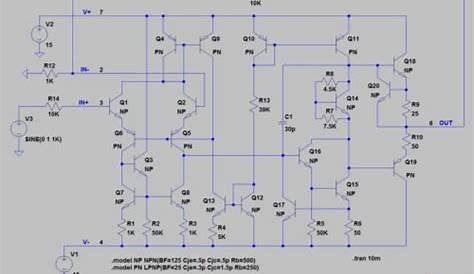 Detailed Model of LM741 Operational Amplifier - YouSpice
