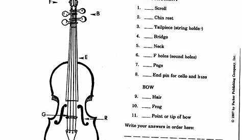 parts of the violin worksheets