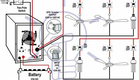 Automatic UPS / Inverter Wiring & Connection Diagram to the Home