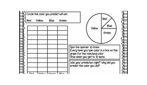 Probability activities for first and second grade. These are fun