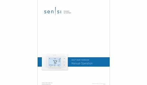 Sensi SMART Thermostat Model 1F87U-42WF - ST55 Manual Operation - Manuals Books
