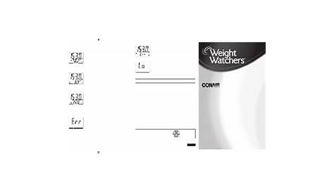 weight watchers scale instructions manual
