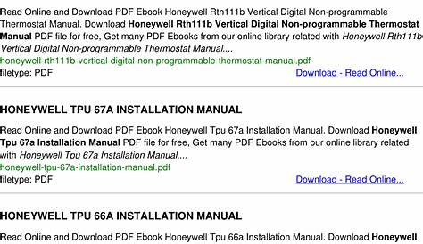 Honeywell Rth111B Manual : Faq Honeywell Thermostat - | Img Corn