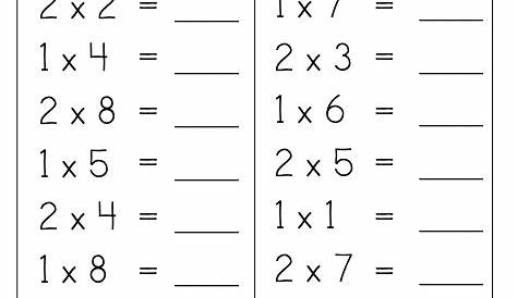 3rd Grade Math Multiplication Times Tables 1s Printable Times Table Images