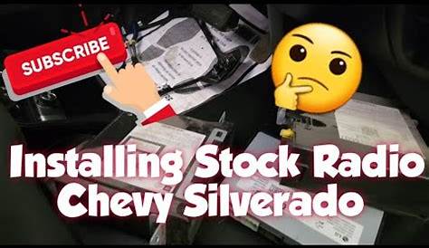 How to: Install Stock OEM Radio 2015 Chevrolet Silverado - YouTube