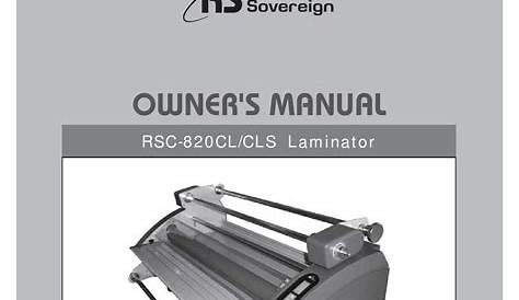 ROYAL SOVEREIGN RSC-820CL OWNER'S MANUAL Pdf Download | ManualsLib