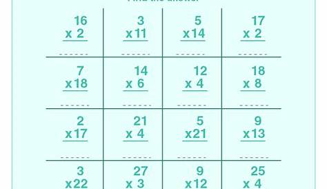 multiplication math problems for 3rd graders