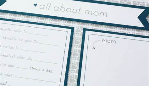 Looking for a unique gift from the kids? This all about mom printable
