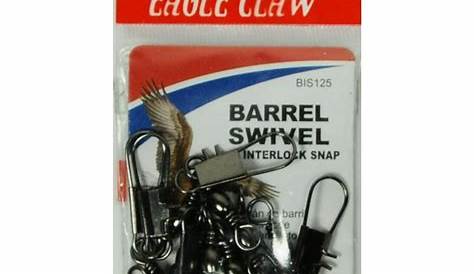 Eagle Claw Fishing, BIS125 Barrel Swivel with Interlock Snap, Size 5
